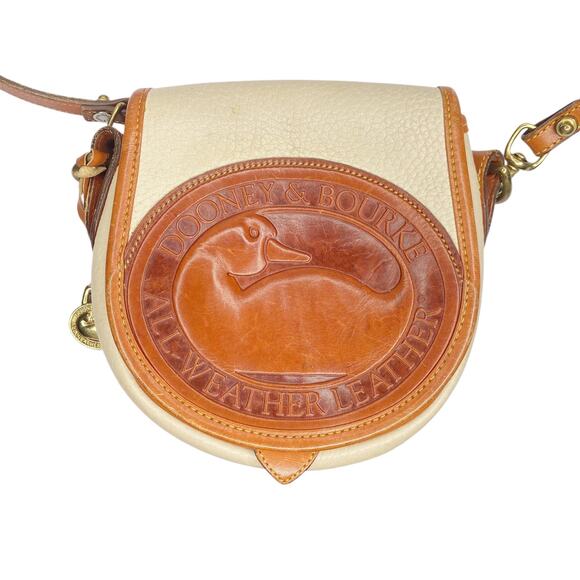 Vintage Dooney & Bourke 90s AWL Big Duck Crossbody Cream - Picture 6 of 16